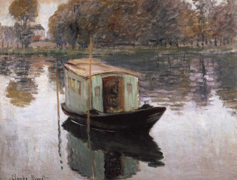Claude Monet The Studio boat Norge oil painting art